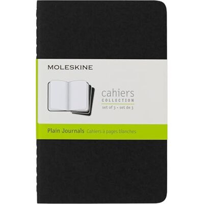 Moleskine Buch Taschenformat, weiche schwarze Kartonabdeckung, 9 x 14 cm Set aus 3 Moleskine Buch Taschenformat, weiche schwarze Kartonabdeckung, 9 x 14 cm Set aus 3