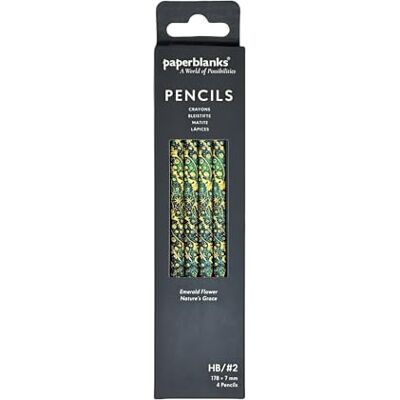Paperblanks Emerald Flower (Nature's Grace) Pencil (4 Pack) Paperblanks Emerald Flower (Nature's Grace) Pencil (4 Pack)