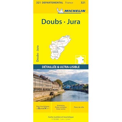 Michelin Doubs, Jura Local Map 321: Map Michelin Doubs, Jura Local Map 321: Map