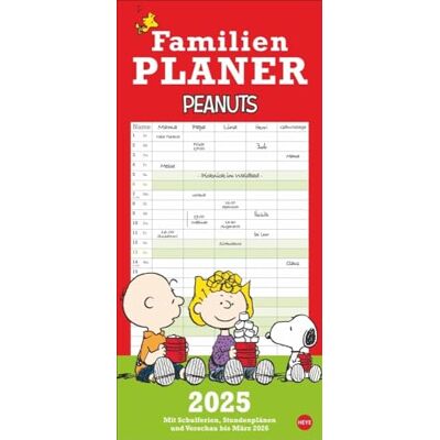 Heye Peanuts Familienplaner 2025: Kalender für Familien mit 5 Spalten. Humorvoll illustrierter Familien-Wandkalender mit Snoopy, Charlie Brown und Co. (Familienplaner ) Heye Peanuts Familienplaner 2025: Kalender für Familien mit 5 Spalten. Humorvoll illustrierter Familien-Wandkalender mit Snoopy, Charlie Brown und Co. (Familienplaner )
