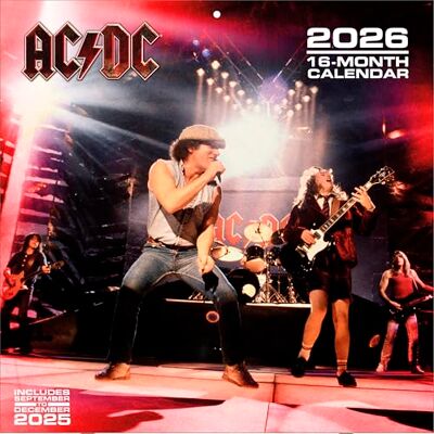 Pyramid AC/DC 2026 – Broschürenkalender 30×30 cm (aufgeklappt 30×60 cm) mit 12 ikonischen Rock-Motiven, offizieller Bandkalender Pyramid AC/DC 2026 – Broschürenkalender 30×30 cm (aufgeklappt 30×60 cm) mit 12 ikonischen Rock-Motiven, offizieller Bandkalender