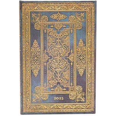 Paperblanks 12-Monatskalender 2025, Blue Luxe, Mini, Horizontal, Elastikband-Verschluss Paperblanks 12-Monatskalender 2025, Blue Luxe, Mini, Horizontal, Elastikband-Verschluss