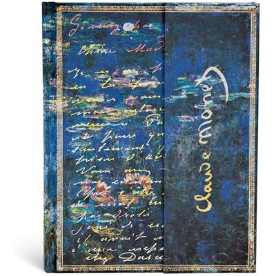 Paperblanks Faszinierende Handschriften Monet Seerosen, Briefe an Morisot Notizbuch Groß Unliniert, Ultra (230 x 180 mm) Paperblanks Faszinierende Handschriften Monet Seerosen, Briefe an Morisot Notizbuch Groß Unliniert, Ultra (230 x 180 mm)