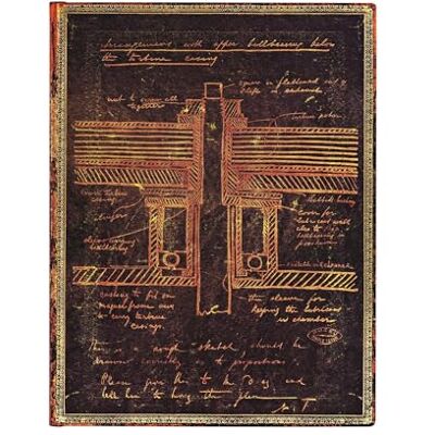 Paperblanks Tesla, Sketch of a Turbine Ultra Lined Softcover Flexi Journal (Embellished Manuscripts Collection) Paperblanks Tesla, Sketch of a Turbine Ultra Lined Softcover Flexi Journal (Embellished Manuscripts Collection)
