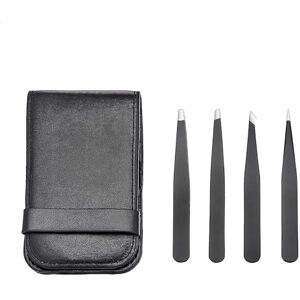 Amazon Basics Pinzetten-Set, professionell, Edelstahl, für Gesichtshaar, Wimpern, Augenbrauen, eingewachsene Haare, mit Reiseetui, schwarz, 4Stück Amazon Basics Pinzetten-Set, professionell, Edelstahl, für Gesichtshaar, Wimpern, Augenbrauen, eingewachsene Haare, mit Reiseetui, schwarz, 4Stück