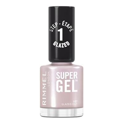 Rimmel London Rimmel Super Gel, 107 Glazed Out, langanhaltender Nagellack, mattes Finish, einfache Anwendung, Maniküre, Gel-Effekt, splitterfest, klare Formel, 12 ml Rimmel London Rimmel Super Gel, 107 Glazed Out, langanhaltender Nagellack, mattes Finish, einfache Anwendung, Maniküre, Gel-Effekt, splitterfest, klare Formel, 12 ml