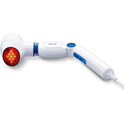 Beurer MG 40 Infrarot-Massagegerät, Handmassagegerät mit 3-fach verstellbarem Griff, angenehme Infrarot-Wärmefunktion, 4 Aufsätze für wohltuende Vibrationsmassage, gezielte Massage für Beine & Rücken Beurer MG 40 Infrarot-Massagegerät, Handmassagegerät mit 3-fach verstellbarem Griff, angenehme Infrarot-Wärmefunktion, 4 Aufsätze für wohltuende Vibrationsmassage, gezielte Massage für Beine & Rücken