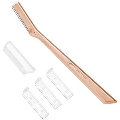 TWEEZERMAN Gesichtshaarrasierer (Präzise Haarentfernung mit Rasierklinge, rostfreier Edelstahl), Rosé Gold TWEEZERMAN Gesichtshaarrasierer (Präzise Haarentfernung mit Rasierklinge, rostfreier Edelstahl), Rosé Gold