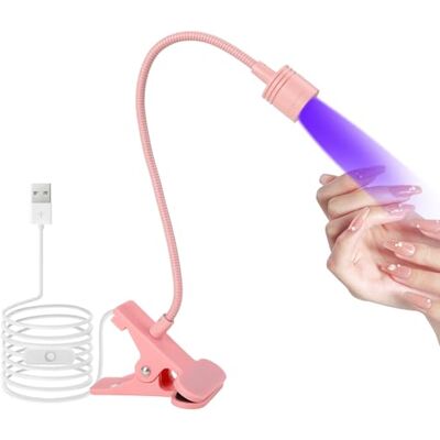 AiQInu UV Lampe Nägel, LED Lampe für Gelnägel 3W Drehbare, Nagellampe mit USB und Sicherungsclip, für Gel-Nagellack, Salon, Heimwerker (Rosa) AiQInu UV Lampe Nägel, LED Lampe für Gelnägel 3W Drehbare, Nagellampe mit USB und Sicherungsclip, für Gel-Nagellack, Salon, Heimwerker (Rosa)