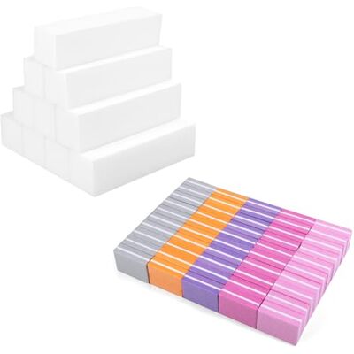 Carehabi Polierblock für Nägel Set, quadratisch, Schwamm, Nagelfeile, für Nagelstudios, Nail Art zu Hause(60pcs) Carehabi Polierblock für Nägel Set, quadratisch, Schwamm, Nagelfeile, für Nagelstudios, Nail Art zu Hause(60pcs)