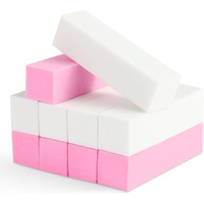 Elalove 10 Stück Nagelpolierblöcke (5 Weiße + 5 Rosa), 4-Seitig Feilblock Nagelfeile Schaumstofffeilen und Buffer für Maniküre zu Hause oder im Nagelstudio Elalove 10 Stück Nagelpolierblöcke (5 Weiße + 5 Rosa), 4-Seitig Feilblock Nagelfeile Schaumstofffeilen und Buffer für Maniküre zu Hause oder im Nagelstudio