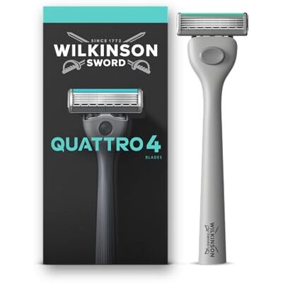 Wilkinson Sword Quattro Rasierer, 1 Ersatzklinge Wilkinson Sword Quattro Rasierer, 1 Ersatzklinge