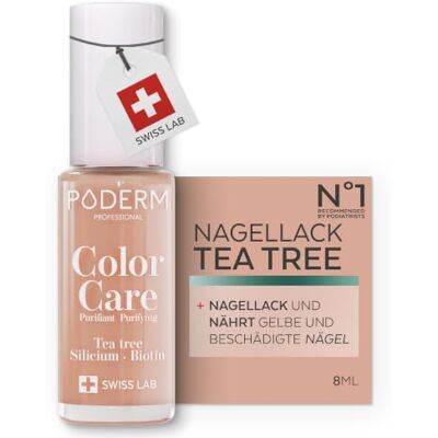 PODERM Pflege-Nagellack mit Teebaumöl Beige 8 ML Swiss Lab Reinigt, Klärt & Pflegt Gelbe und Beschädigte Nägel Angereichert mit Teebaumöl und Biotin Von einem Podologen Entwickelt PODERM Pflege-Nagellack mit Teebaumöl Beige 8 ML Swiss Lab Reinigt, Klärt & Pflegt Gelbe und Beschädigte Nägel Angereichert mit Teebaumöl und Biotin Von einem Podologen Entwickelt