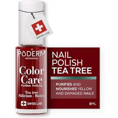 PODERM Pflege-Nagellack mit Teebaumöl Allurarot 8 ML Swiss Lab Reinigt, Klärt & Pflegt Gelbe und Beschädigte Nägel Angereichert mit Teebaumöl und Biotin Von einem Podologen Entwickelt PODERM Pflege-Nagellack mit Teebaumöl Allurarot 8 ML Swiss Lab Reinigt, Klärt & Pflegt Gelbe und Beschädigte Nägel Angereichert mit Teebaumöl und Biotin Von einem Podologen Entwickelt