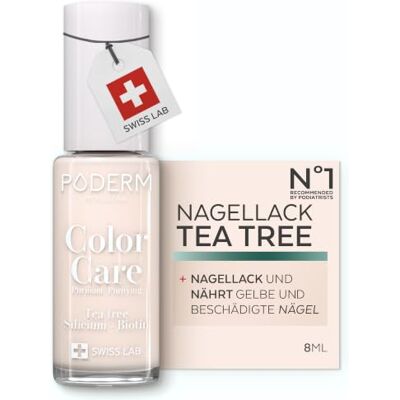 PODERM Pflege-Nagellack mit Teebaumöl Nude-Rosé 8 ML Swiss Lab Reinigt, Klärt & Pflegt Gelbe und Beschädigte Nägel Angereichert mit Teebaumöl und Biotin Von einem Podologen Entwickelt PODERM Pflege-Nagellack mit Teebaumöl Nude-Rosé 8 ML Swiss Lab Reinigt, Klärt & Pflegt Gelbe und Beschädigte Nägel Angereichert mit Teebaumöl und Biotin Von einem Podologen Entwickelt