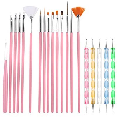 Cheerhom 20 Stück Nagel Pinsel Set mit Dotting Tool,Pinsel für Gelnägel,Pinsel Nageldesign für Gelnägel UV-Gel Nageldesign Nail Art. Cheerhom 20 Stück Nagel Pinsel Set mit Dotting Tool,Pinsel für Gelnägel,Pinsel Nageldesign für Gelnägel UV-Gel Nageldesign Nail Art.