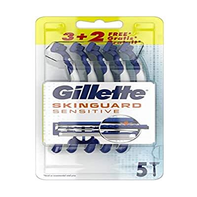Gillette SkinGuard Sensitive Einwegrasierer, klinisch getestet für empfindliche Haut, 5 Stück Gillette SkinGuard Sensitive Einwegrasierer, klinisch getestet für empfindliche Haut, 5 Stück