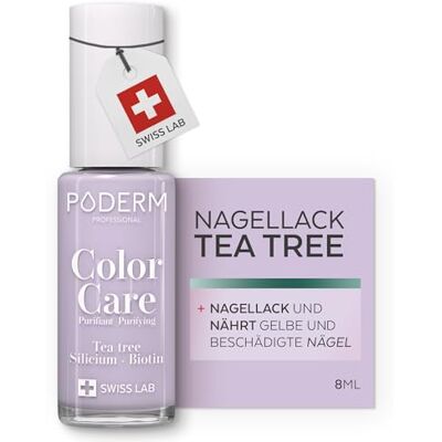 PODERM Pflege-Nagellack mit Teebaumöl Flieder 8 ML Swiss Lab Reinigt, Klärt & Pflegt Gelbe und Beschädigte Nägel Angereichert mit Teebaumöl und Biotin Von einem Podologen Entwickelt PODERM Pflege-Nagellack mit Teebaumöl Flieder 8 ML Swiss Lab Reinigt, Klärt & Pflegt Gelbe und Beschädigte Nägel Angereichert mit Teebaumöl und Biotin Von einem Podologen Entwickelt