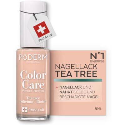 PODERM Pflege-Nagellack mit Teebaumöl Naturbeige 8 ML Swiss Lab Reinigt, Klärt & Pflegt Gelbe und Beschädigte Nägel Angereichert mit Teebaumöl und Biotin Von einem Podologen Entwickelt PODERM Pflege-Nagellack mit Teebaumöl Naturbeige 8 ML Swiss Lab Reinigt, Klärt & Pflegt Gelbe und Beschädigte Nägel Angereichert mit Teebaumöl und Biotin Von einem Podologen Entwickelt