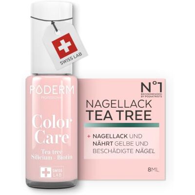 PODERM Pflege-Nagellack mit Teebaumöl Rosa 8 ML Swiss Lab Reinigt, Klärt & Pflegt Gelbe und Beschädigte Nägel Angereichert mit Teebaumöl und Biotin Von einem Podologen Entwickelt PODERM Pflege-Nagellack mit Teebaumöl Rosa 8 ML Swiss Lab Reinigt, Klärt & Pflegt Gelbe und Beschädigte Nägel Angereichert mit Teebaumöl und Biotin Von einem Podologen Entwickelt