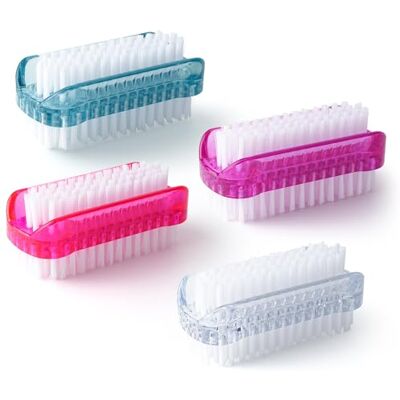 Elalove 4 Stück Doppelseitige Nagelbürste, Fingernagelbürste aus Kunststoff, Handbürste Nagelbürste zur Reinigung, Nail Brush für Hände und Nägel Elalove 4 Stück Doppelseitige Nagelbürste, Fingernagelbürste aus Kunststoff, Handbürste Nagelbürste zur Reinigung, Nail Brush für Hände und Nägel