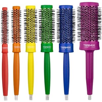 Termix C·Ramic Pride Runde Keramik-Haarbürsten mit ionisierten Fasern, inklusive Pride-Beutel aus Kunstleder, inspiriert von der Vielfalt und Freiheit der LGTB-Flagge, (Pack of 6) Termix C·Ramic Pride Runde Keramik-Haarbürsten mit ionisierten Fasern, inklusive Pride-Beutel aus Kunstleder, inspiriert von der Vielfalt und Freiheit der LGTB-Flagge, (Pack of 6)