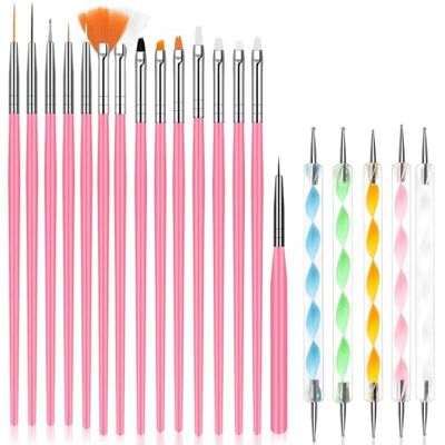 vonsera 20 Pcs Pinsel für Gelnägel Set, 3D Gel Nail Art Pinsel Set, Pinsel Gelnägels für UV-Gel Nageldesign & Professionell Nail Art vonsera 20 Pcs Pinsel für Gelnägel Set, 3D Gel Nail Art Pinsel Set, Pinsel Gelnägels für UV-Gel Nageldesign & Professionell Nail Art