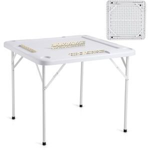 VEVOR Mahjong-Tisch, Domino-Tisch, Zusammenklappbarer Kartentisch für 4 Spieler mit 4 Getränkehaltern & 4 Chip-Fächern, Tragbarer Domino-Spieltisch mit 1 Satz Dominosteine für Mahjong-Poker-Puzzles VEVOR Mahjong-Tisch, Domino-Tisch, Zusammenklappbarer Kartentisch für 4 Spieler mit 4 Getränkehaltern & 4 Chip-Fächern, Tragbarer Domino-Spieltisch mit 1 Satz Dominosteine für Mahjong-Poker-Puzzles