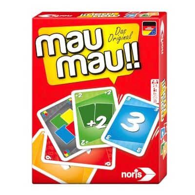 noris Mau Mau Kartenspiel – Das Original, Klassiker für Kinder & Familie, 110 Karten, ab 6 Jahren, 2‑6 Spieler, Spielspaß für zuhause und unterwegs noris Mau Mau Kartenspiel – Das Original, Klassiker für Kinder & Familie, 110 Karten, ab 6 Jahren, 2‑6 Spieler, Spielspaß für zuhause und unterwegs
