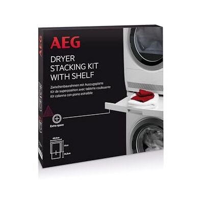 AEG Zwischenbaurahmen ohne Bohren, Verbindungsrahmen Waschmaschine auf Trockner, spart Stellfläche, herausziehbare Arbeitsfläche 15 kg, COCSTACK, für WM B: 60cm + T: 55-64cm & Trockner T: 57-63cm AEG Zwischenbaurahmen ohne Bohren, Verbindungsrahmen Waschmaschine auf Trockner, spart Stellfläche, herausziehbare Arbeitsfläche 15 kg, COCSTACK, für WM B: 60cm + T: 55-64cm & Trockner T: 57-63cm