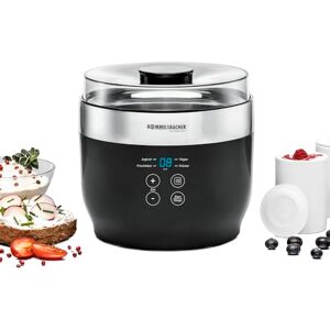 Rommelsbacher Joghurt- und Frischkäsebereiter JG 80 "Jona", inkl. 4 Keramik Portionsbecher à 125 ml, 2 XXL Glasbehälter à 1,2 Liter, 4 voreingestellte Programme mit unterschiedlichen Temperaturen Rommelsbacher Joghurt- und Frischkäsebereiter JG 80 "Jona", inkl. 4 Keramik Portionsbecher à 125 ml, 2 XXL Glasbehälter à 1,2 Liter, 4 voreingestellte Programme mit unterschiedlichen Temperaturen