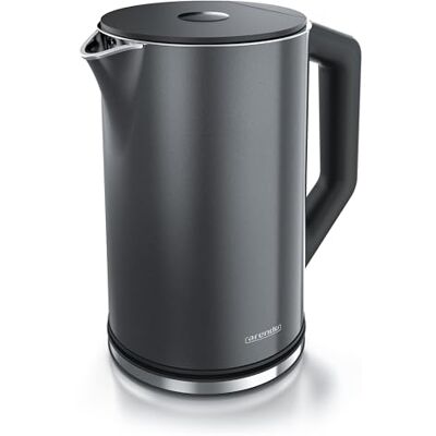 Arendo Edelstahl Wasserkocher mit Temperatureinstellung 40-100 Grad in 5er Schritten Doppelwand Design Modell ELEGANT 1,5 Liter 2200 W Teekocher mit Temperaturanzeige GS Pearl Grey Arendo Edelstahl Wasserkocher mit Temperatureinstellung 40-100 Grad in 5er Schritten Doppelwand Design Modell ELEGANT 1,5 Liter 2200 W Teekocher mit Temperaturanzeige GS Pearl Grey