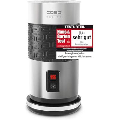 Caso Fomini Crema Inox–Design Milchaufschäumer,für cremigen Milchschaum kalt und heiß,ideal für Latte Macchiato,Kakao,Cappuccino oder Frappé, hochwertiges Edelstahlgehäuse,leichte Reinigung Caso Fomini Crema Inox–Design Milchaufschäumer,für cremigen Milchschaum kalt und heiß,ideal für Latte Macchiato,Kakao,Cappuccino oder Frappé, hochwertiges Edelstahlgehäuse,leichte Reinigung
