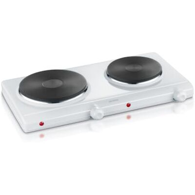 Severin Doppel-Kochplatte für Küche, Büro oder Camping, Kleine Herdplatte mit Stufenloser Temperatureinstellung, 2.500 W, DK 1042, Silber Severin Doppel-Kochplatte für Küche, Büro oder Camping, Kleine Herdplatte mit Stufenloser Temperatureinstellung, 2.500 W, DK 1042, Silber