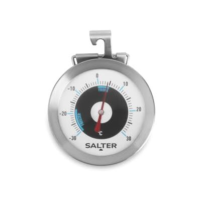 SALTER Kühlschrank-/Gefrierthermometer, analog, -30 bis 30 °C Wasserdichtes Edelstahlgehäuse, Bimetallsensor, Sicherheitszonen, zum Hängen oder Stellen, großes Zifferblatt SALTER Kühlschrank-/Gefrierthermometer, analog, -30 bis 30 °C Wasserdichtes Edelstahlgehäuse, Bimetallsensor, Sicherheitszonen, zum Hängen oder Stellen, großes Zifferblatt