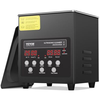 VEVOR 2 L Ultraschallreiniger 60 W digitales Ultraschallreinigungsgerät mit Schonmodus & verbesserter Entgasung, 40 kHz industrieller Schmuckreiniger mit Heizung & Timer, für Brillen Uhren Schwarz VEVOR 2 L Ultraschallreiniger 60 W digitales Ultraschallreinigungsgerät mit Schonmodus & verbesserter Entgasung, 40 kHz industrieller Schmuckreiniger mit Heizung & Timer, für Brillen Uhren Schwarz