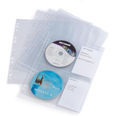 Durable CD/DVD Hüllen Cover Light M, Packung à 10 Taschen, transparent, 523819 Durable CD/DVD Hüllen Cover Light M, Packung à 10 Taschen, transparent, 523819