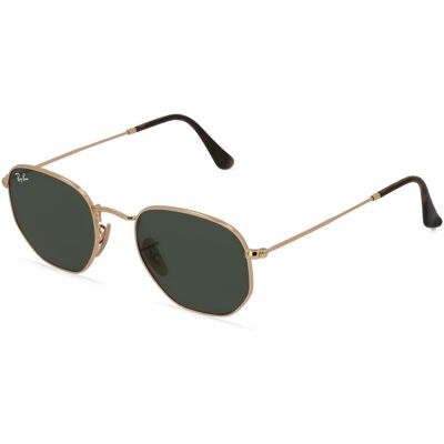 Luxottica Fashion Brillen Vertriebs GmbH Ray-Ban RB 3548N HEXAGONAL Herren-Sonnenbrille Vollrand Panto Edelstahl-Gestell, Gold Luxottica Fashion Brillen Vertriebs GmbH Ray-Ban RB 3548N HEXAGONAL Herren-Sonnenbrille Vollrand Panto Edelstahl-Gestell, Gold