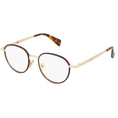 Thélios Kenzo KZ50223U BOKE FLOWER Unisex-Brille inkl. Gläser Vollrand Rund Metall-Gestell 49/18/145, Gelb Thélios Kenzo KZ50223U BOKE FLOWER Unisex-Brille inkl. Gläser Vollrand Rund Metall-Gestell 49/18/145, Gelb
