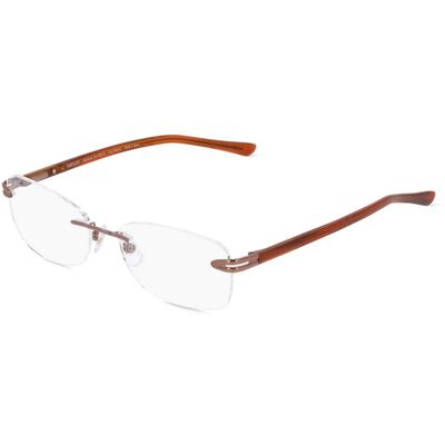 Optic Prima Co., Ltd. Fielmann TITANIUM 164 FLEX CL Damen-Brille inkl. Gläser Randlos Quadratisch Titan-Gestell 53/16/130, Braun Optic Prima Co., Ltd. Fielmann TITANIUM 164 FLEX CL Damen-Brille inkl. Gläser Randlos Quadratisch Titan-Gestell 53/16/130, Braun