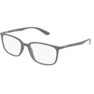 Luxottica Fashion Brillen Vertriebs GmbH Ray-Ban RX7208 Unisex-Brille inkl. Gläser Vollrand Quadratisch Acetat-Gestell 54/18/145, Grau Luxottica Fashion Brillen Vertriebs GmbH Ray-Ban RX7208 Unisex-Brille inkl. Gläser Vollrand Quadratisch Acetat-Gestell 54/18/145, Grau