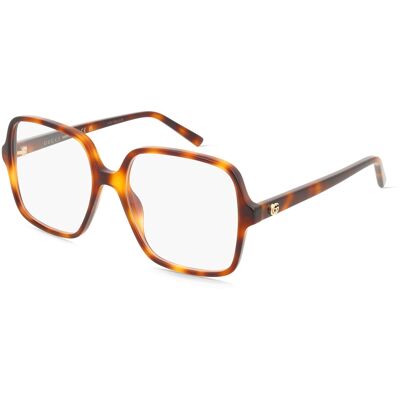 Kering Eyewear Spa Gucci GG1994O Damen-Brille inkl. Gläser Vollrand Eckig Acetat-Gestell 53/16/140, Havanna Kering Eyewear Spa Gucci GG1994O Damen-Brille inkl. Gläser Vollrand Eckig Acetat-Gestell 53/16/140, Havanna