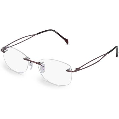 Stepper Eyewear LTD. Fielmann COMFORT 061 CL Damen-Brille inkl. Gläser Randlos Quadratisch Titan-Gestell 52/17/130, Braun Stepper Eyewear LTD. Fielmann COMFORT 061 CL Damen-Brille inkl. Gläser Randlos Quadratisch Titan-Gestell 52/17/130, Braun