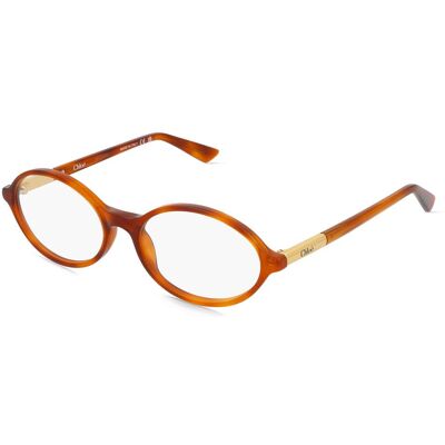Kering Eyewear Spa Chloé CH0367O Damen-Brille inkl. Gläser Vollrand Rund Acetat-Gestell 54/17/140, Havanna Kering Eyewear Spa Chloé CH0367O Damen-Brille inkl. Gläser Vollrand Rund Acetat-Gestell 54/17/140, Havanna