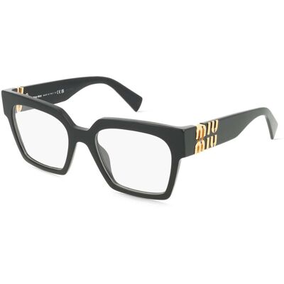 Luxottica Fashion Brillen Vertriebs GmbH Miu Miu MU04UV Damen-Brille inkl. Gläser Vollrand Quadratisch Acetat-Gestell 52/19/135, Schwarz Luxottica Fashion Brillen Vertriebs GmbH Miu Miu MU04UV Damen-Brille inkl. Gläser Vollrand Quadratisch Acetat-Gestell 52/19/135, Schwarz