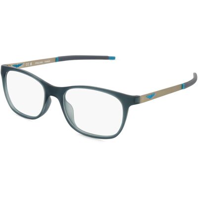DE RIGO Vision D.A.CH. GmbH Police POIVPLF86 Unisex-Brille inkl. Gläser Vollrand Quadratisch Kunststoff-Gestell 52/18/145, Grau DE RIGO Vision D.A.CH. GmbH Police POIVPLF86 Unisex-Brille inkl. Gläser Vollrand Quadratisch Kunststoff-Gestell 52/18/145, Grau