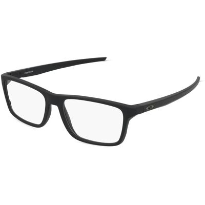 Luxottica Fashion Brillen Vertriebs GmbH Oakley OX8164 Herren-Brille inkl. Gläser Vollrand Quadratisch Kunststoff-Gestell 55/17/141, Schwarz Luxottica Fashion Brillen Vertriebs GmbH Oakley OX8164 Herren-Brille inkl. Gläser Vollrand Quadratisch Kunststoff-Gestell 55/17/141, Schwarz