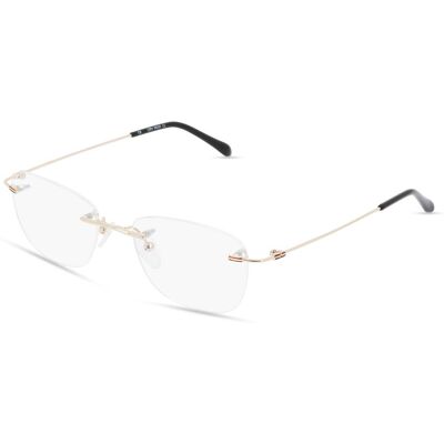 Optic Prima HK Fielmann OPH 9959 CL Damen-Brille inkl. Gläser Randlos Quadratisch Metall-Gestell 53/18/135, Gold Optic Prima HK Fielmann OPH 9959 CL Damen-Brille inkl. Gläser Randlos Quadratisch Metall-Gestell 53/18/135, Gold