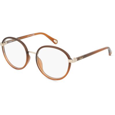 Chloé CH0033O-005 Braune Unisex Brillenfassung - Brillengestell Chloé CH0033O-005 Braune Unisex Brillenfassung - Brillengestell