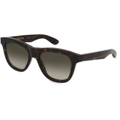 Kering Eyewear Spa Alexander McQueen AM0421S Unisex-Sonnenbrille Vollrand Quadratisch Acetat-Gestell, Havanna Kering Eyewear Spa Alexander McQueen AM0421S Unisex-Sonnenbrille Vollrand Quadratisch Acetat-Gestell, Havanna
